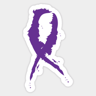 Purple  Awareness Ribbon Sticker